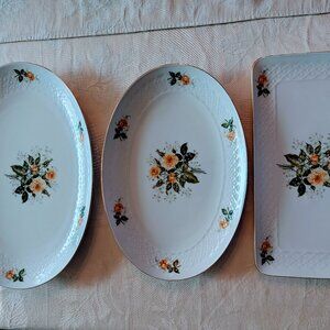 Lot of 3 VTG Seltmann Weiden Bavaria Annabell W. Germany Serving Dishes Floral